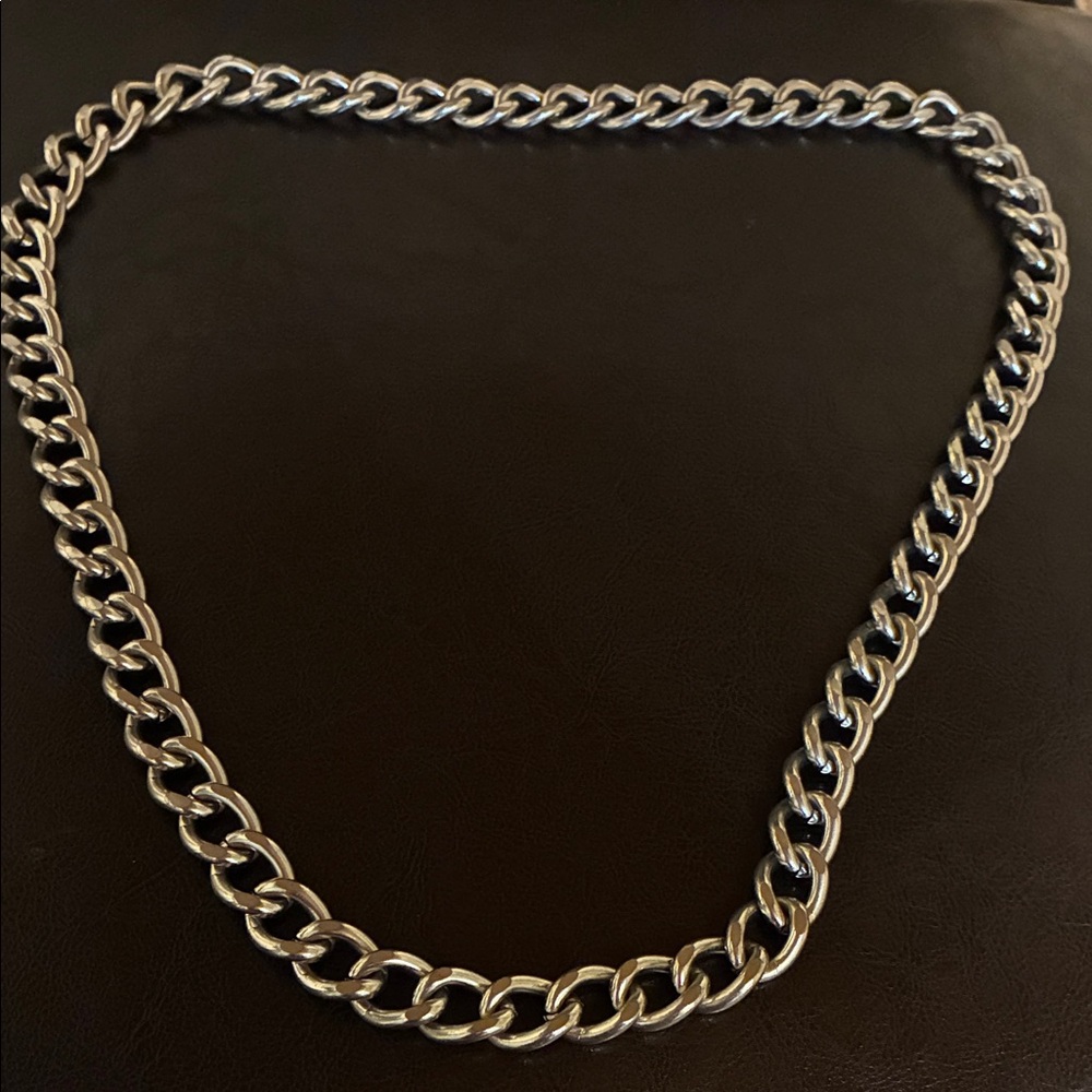 Men's Thick Heavy Silver Tone Chain / Necklace